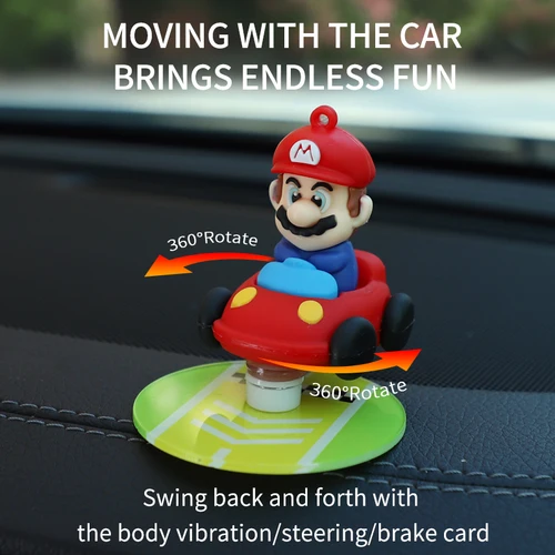 Imagen 1 del producto Adornos de decoración de coche en movimiento a la deriva, decoraciones para salpicadero de coche, columpio de cola de deriva, adornos giratorios, juguete