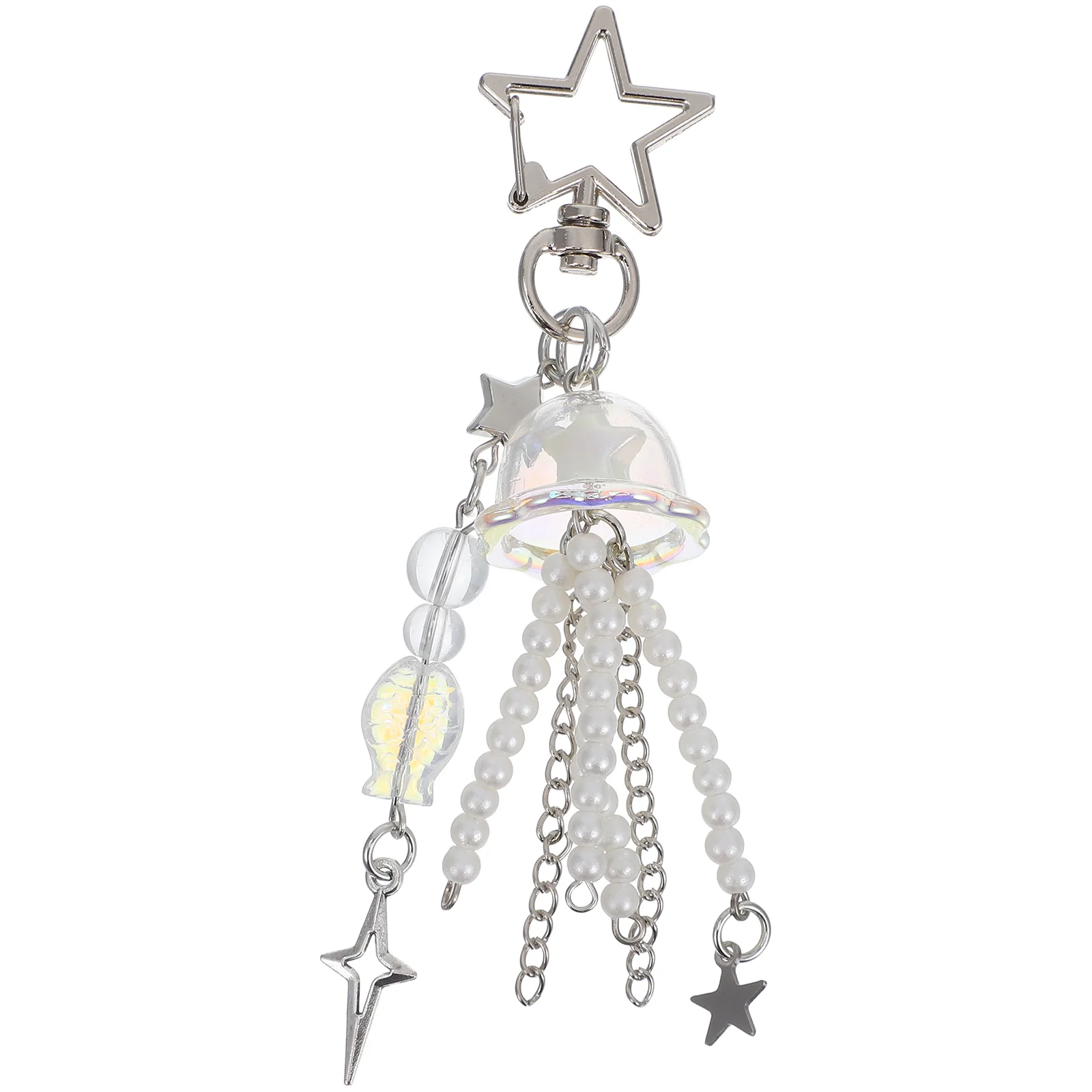 Jellyfish Star Keychain Purse Charm Cute Pendant Keychain Decorative Pendant  Keychain for Girl bag charm