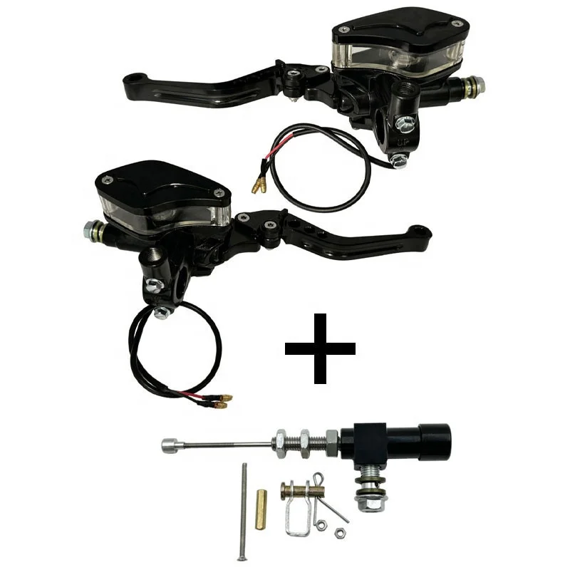 22mm Universal Brake  Oil Pipe Motorcycle Brake Master Cylinder Lever Hydraulic Brake  Clutch Set
