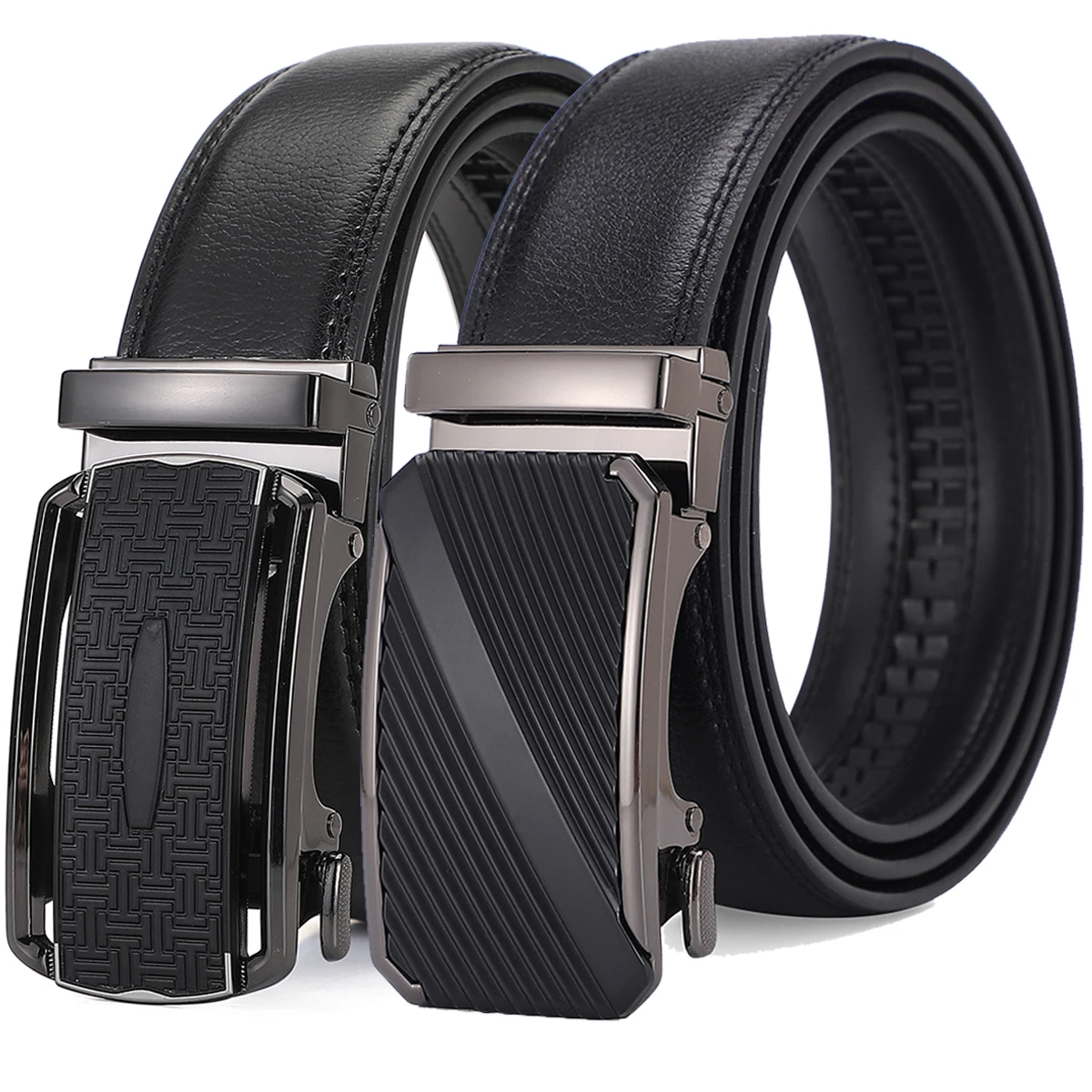 High Quality Business Leather Belts for Men Automatic Buckle Male Belt Luxury Designer for Pant Large Size 3.5cm Father Day Gift