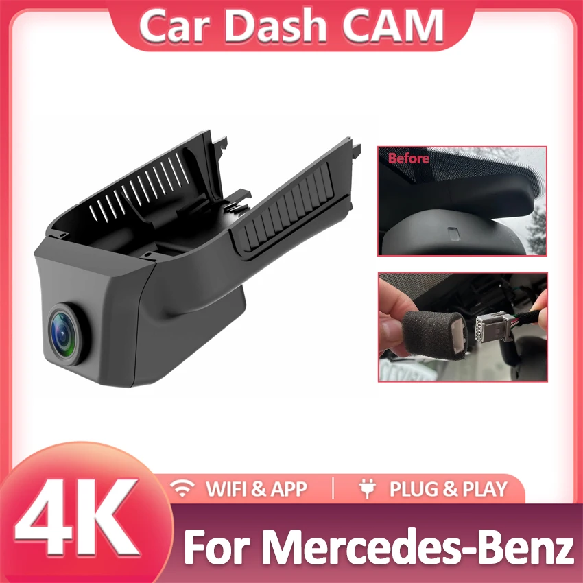 4K UHD 2160P Dual Lens Car Wifi DVR Dash Cam For Mercedes-Benz R ML GL Class R63 300 R320 R350 R400 450 w251 w164 x164 w166 x166
