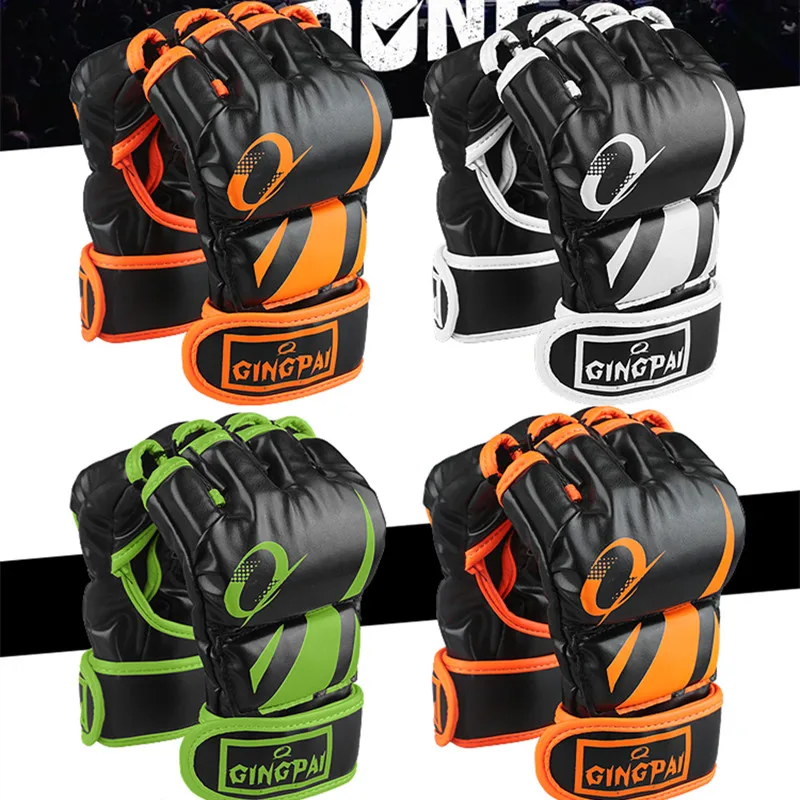 

Profectional PU Leather MMA Gloves Sparring Punch Ultimate Mitts Sanda Fighting Training Sandbag Equipment Pair for Adult Men