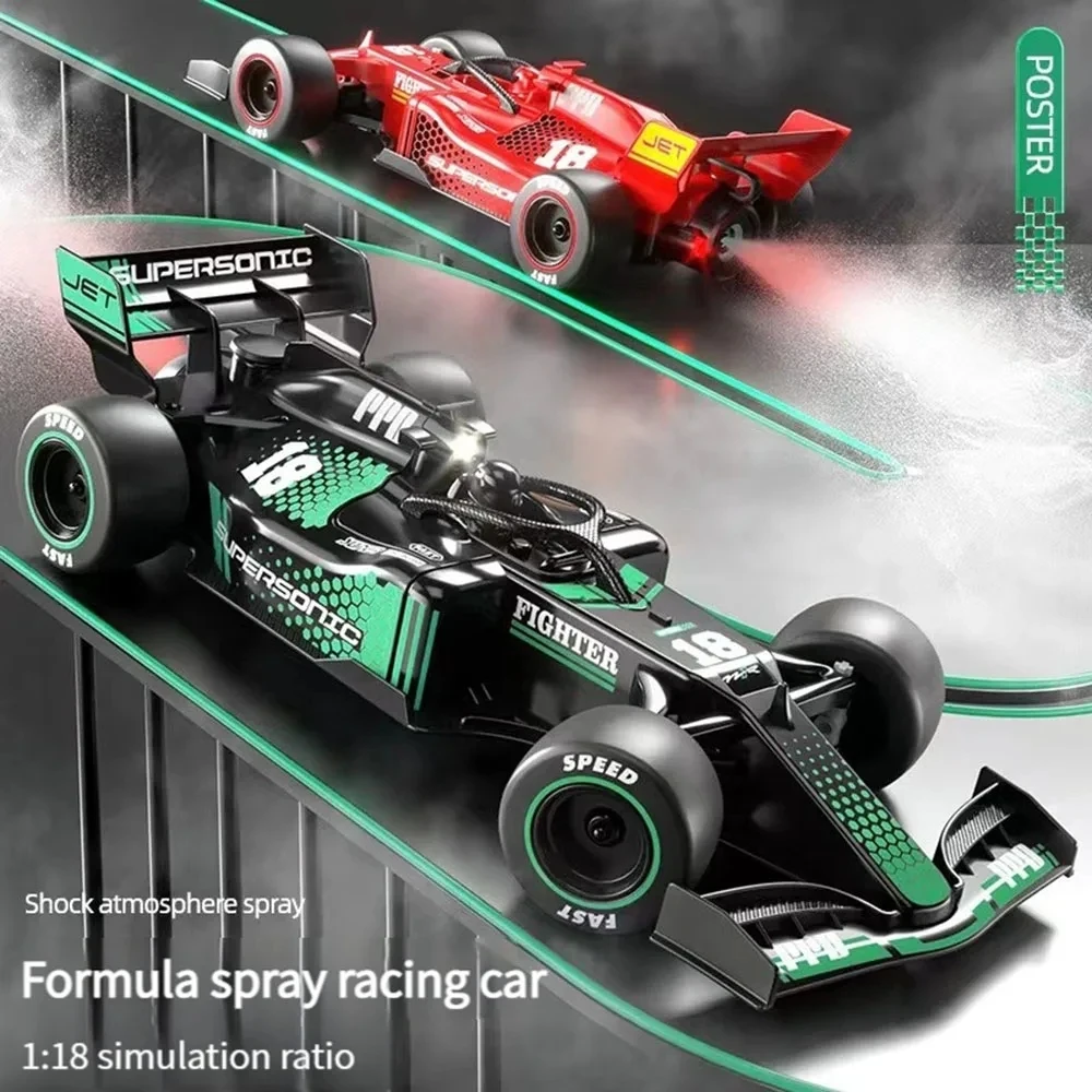 F1 1:18 2.4G Radio Control Car Mini High-Speed Electric Racing Drift Car Spray Electric Car Model Boys Gift