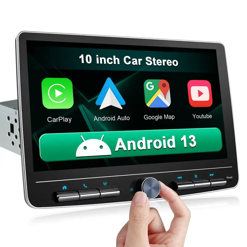 

Smart CarPlay Screen for Car with Wireless Android Auto Car Stereo 10.1" HD Touchscreen for Car Mirror Link Backup Camera