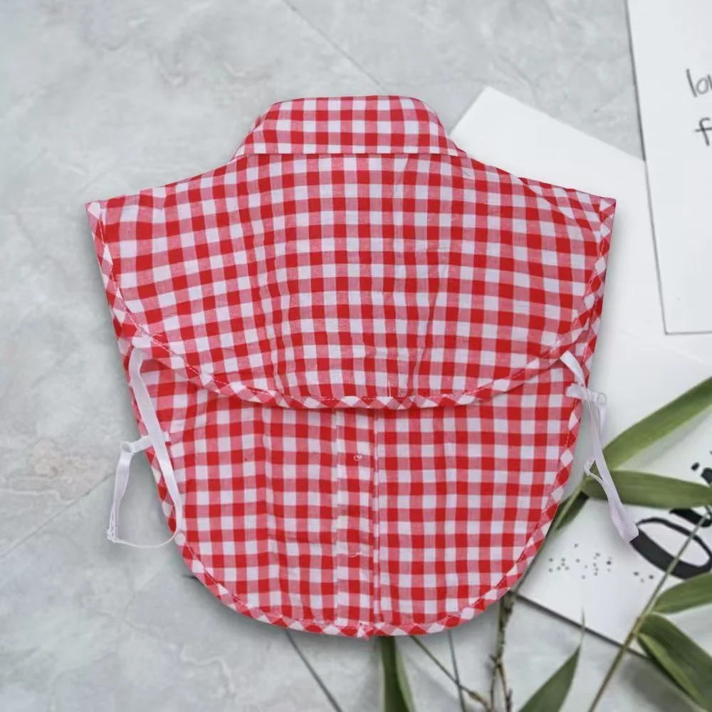 1 Piece of Detachable Faux Collar for Women, Plaid Shirt Fake Collar, Fashionable Layering Accessory Suitable for Everyday Office Business, Sweater, and Coat Pairing