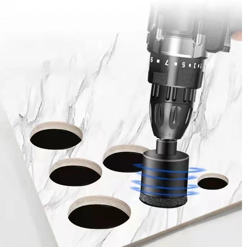 6-65mm Brazed Dry Ceramic Tile Drill Bit, Marble Granite Vitrified Tile Hole Opener, Diamond Drill Bit Hole Saw