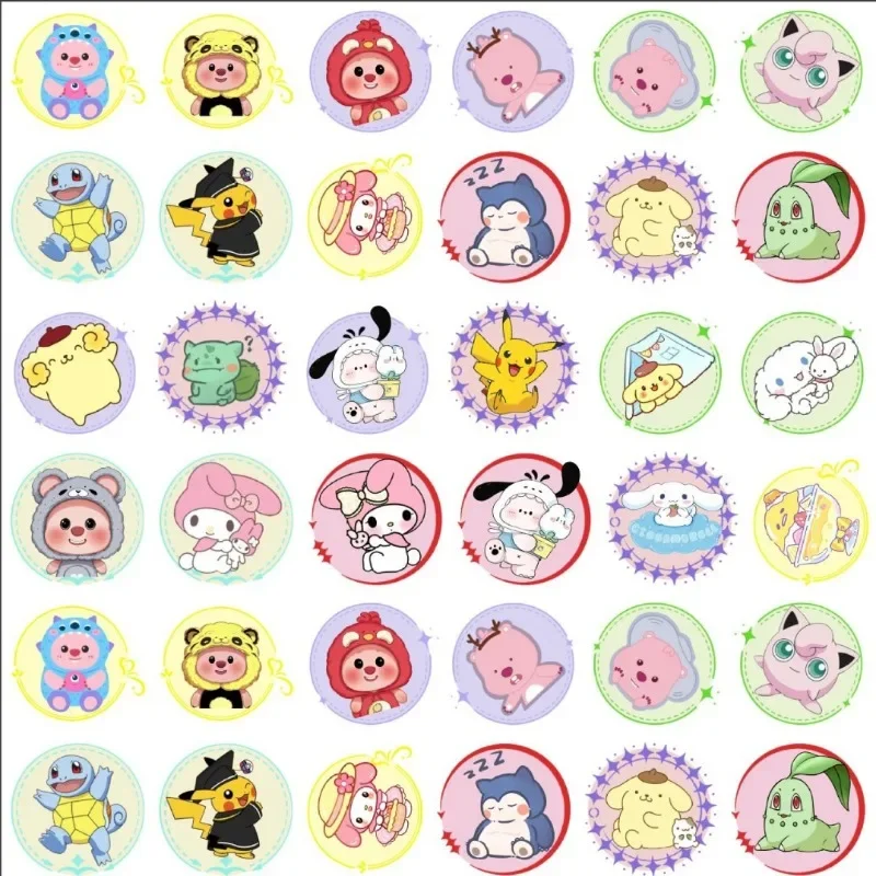 Cartoon Anime Chiikawa Sanrio Acryl Patch 4/8Cm Vierkante Schattige Handgemaakte Diy Sleutelhanger Opbergdoos Nachtlampmateriaal