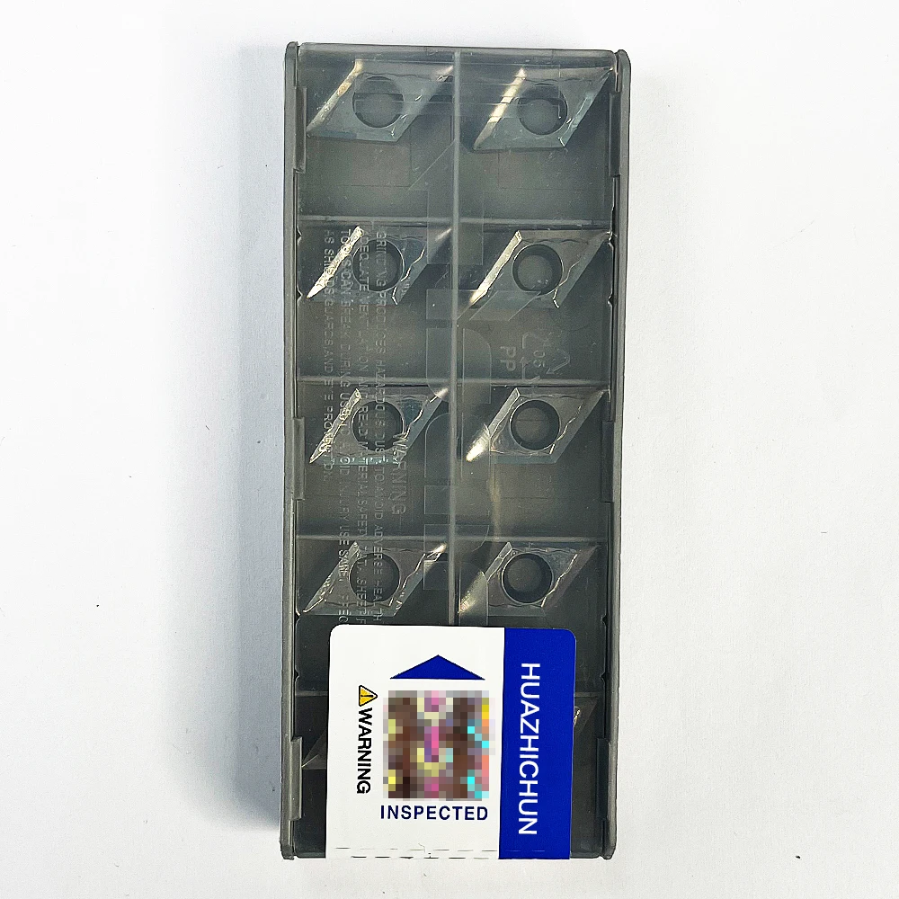HUAZHICHUN 10 pz DCGT 11T304-AS Utensile per tornitura esterna Inserto per tornitura in alluminio Lavorazione di rame e alluminio