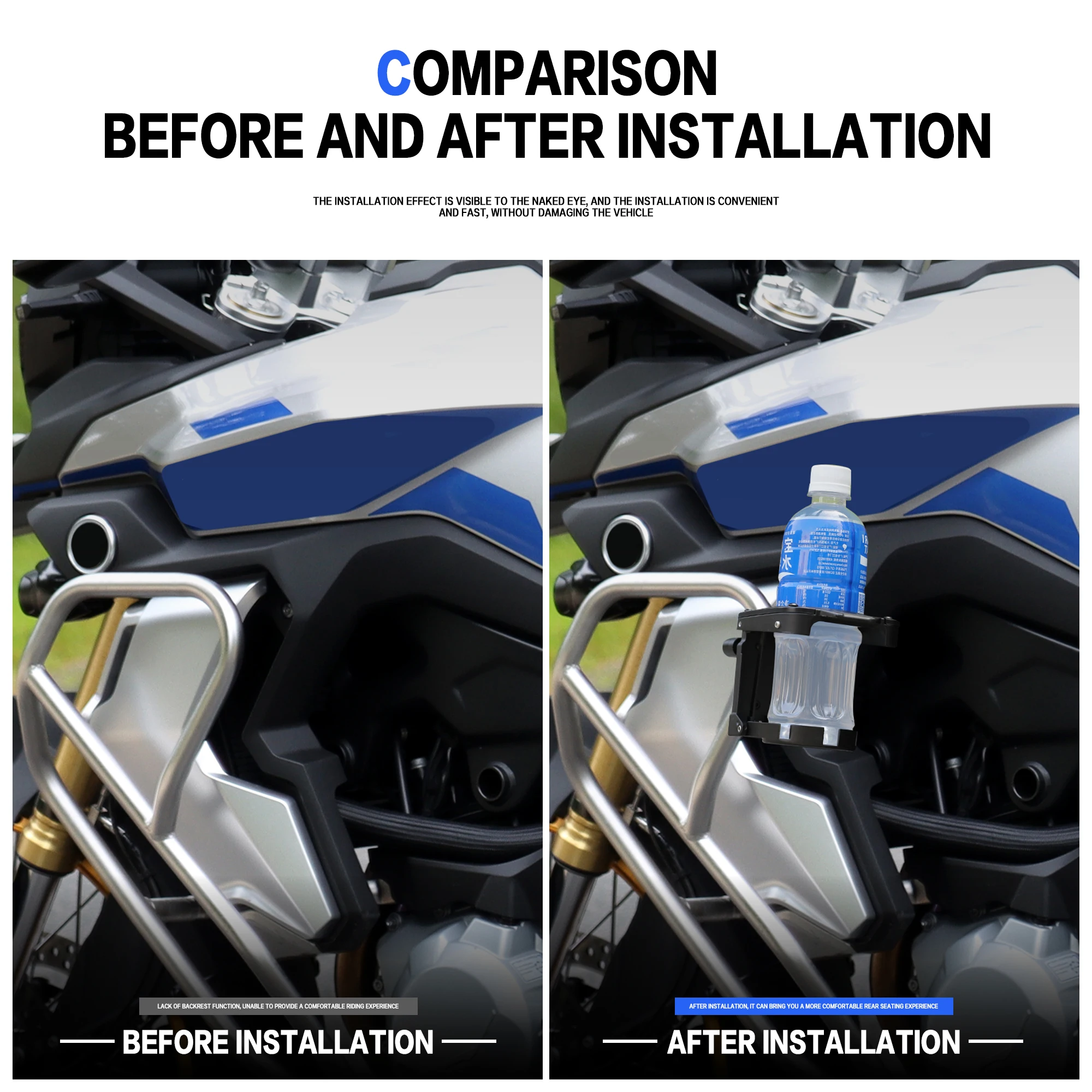 

Aluminum alloy cup holder Beverage Water Bottle Drink Cup Holder For CFMOTO 650MT 800MT 450MT 800MT-X CF800MT