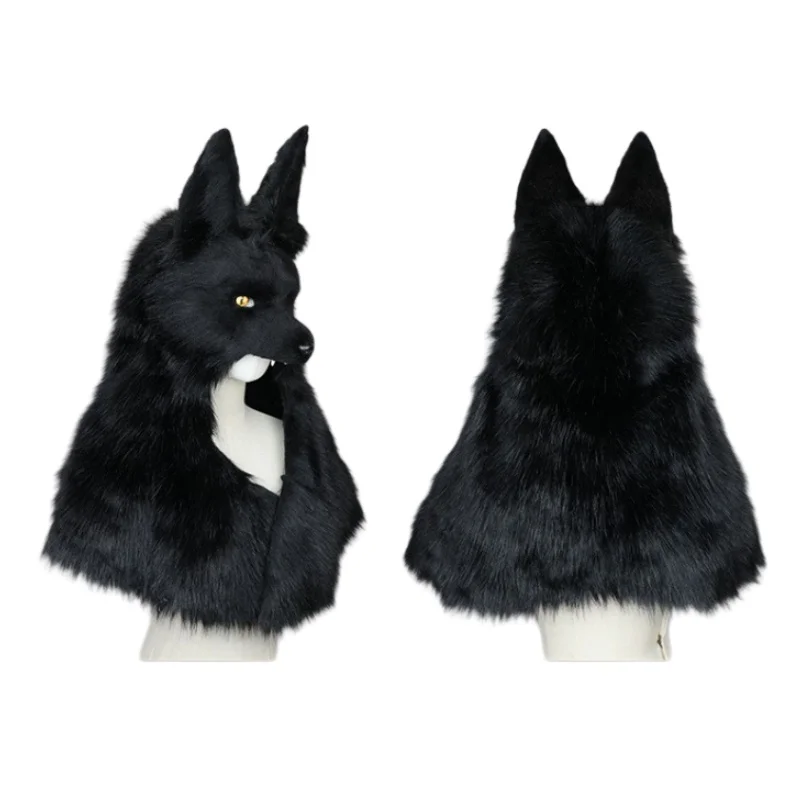 Anime Cosplay Hat Black Woods Wolf King Hat Cosplay Costumes Props Animal Mask Cap