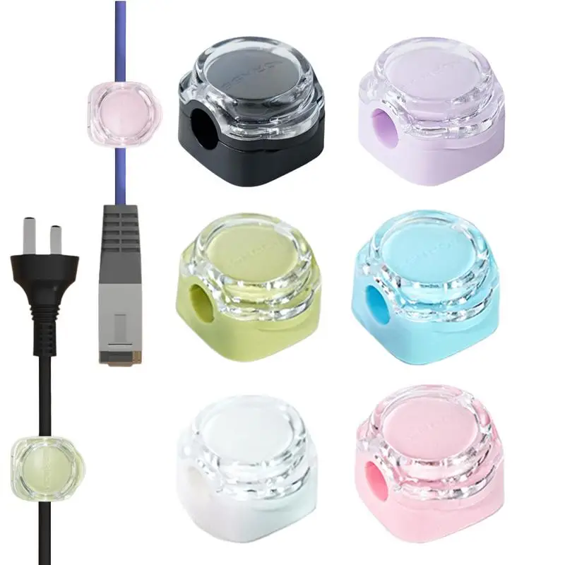 

6 Pcs Magnetic Cable Clip Cable Holder Adhesive Wire Keeper Cord Cable Organizer For Home Under Desk Management