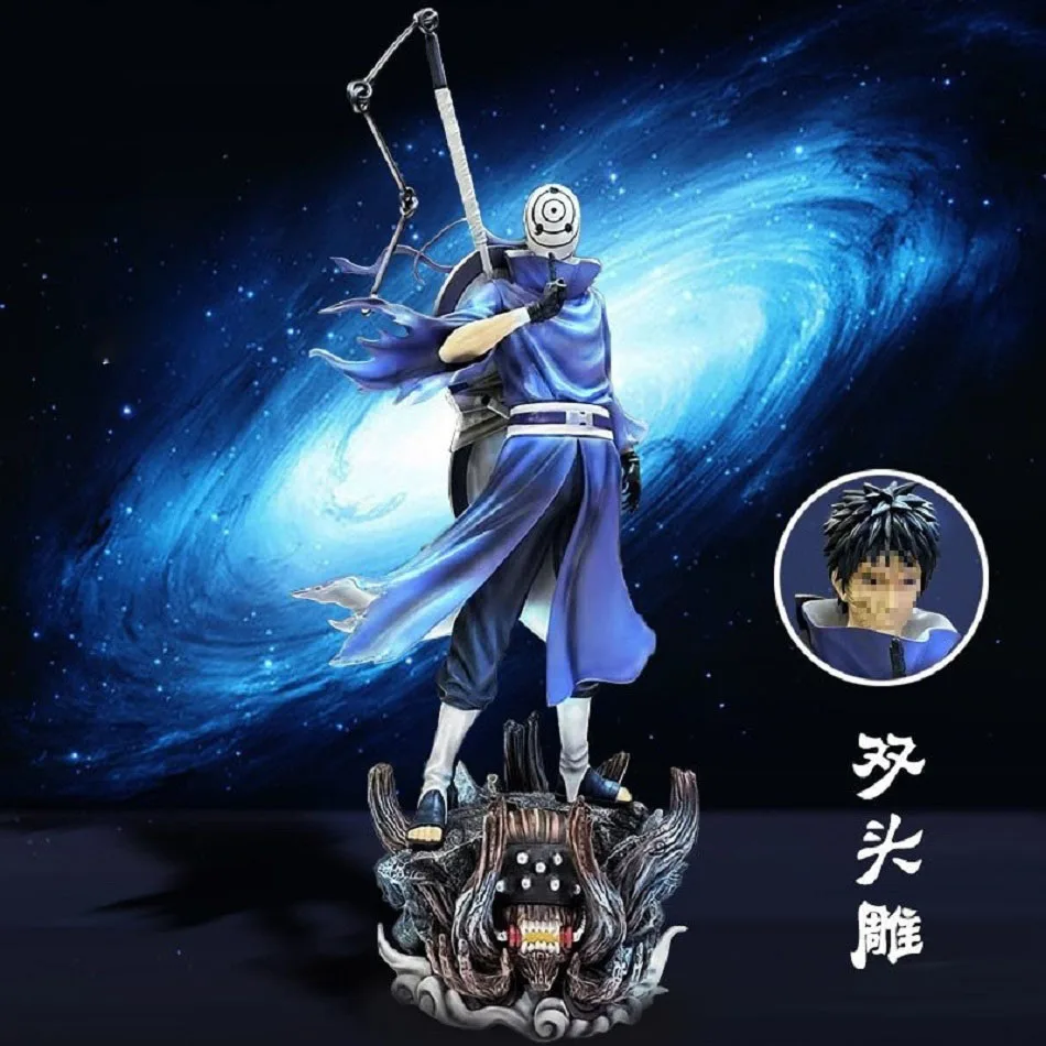 

Наруто аниме фигурки Учиха Обито стоячая поза двуглавая скульптура экшн-кукла ПВХ модель статуя орнамент игрушки подарки