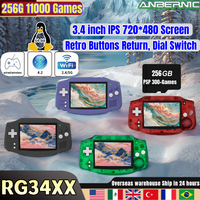 ANBERNIC RG 34XX Retro Handheld Game Console Video Player Gaming Linux 3.4-inch HD IPS OCA WIFI Bluetooth PSP Games Gift RG34XX