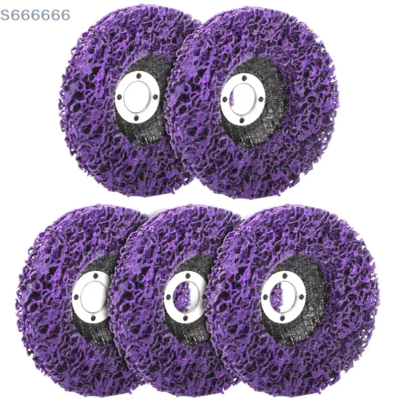 

5Pcs 100mm Coral Disc Strip Disc Grinder Strip Disc Abrasive Wheel Paint Rust Removal Clean For Angle Grinder