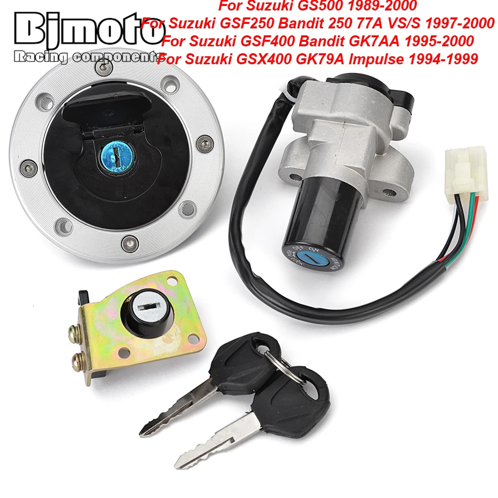 

Крышка топливного газа мотоцикла, переключатель зажигания, замок сиденья с комплектом ключей для Suzuki GS500 GSX400 GK79A Impulse GSF250 Bandit 250 77A VS/S