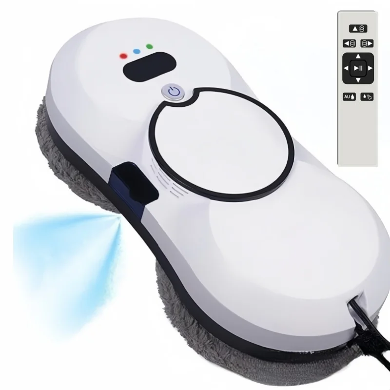 

Робот для мытья окон с дистанционным управлением, автоматический очиститель окон с распылителем воды и мощным всасыванием для окон, плитки, классной двери