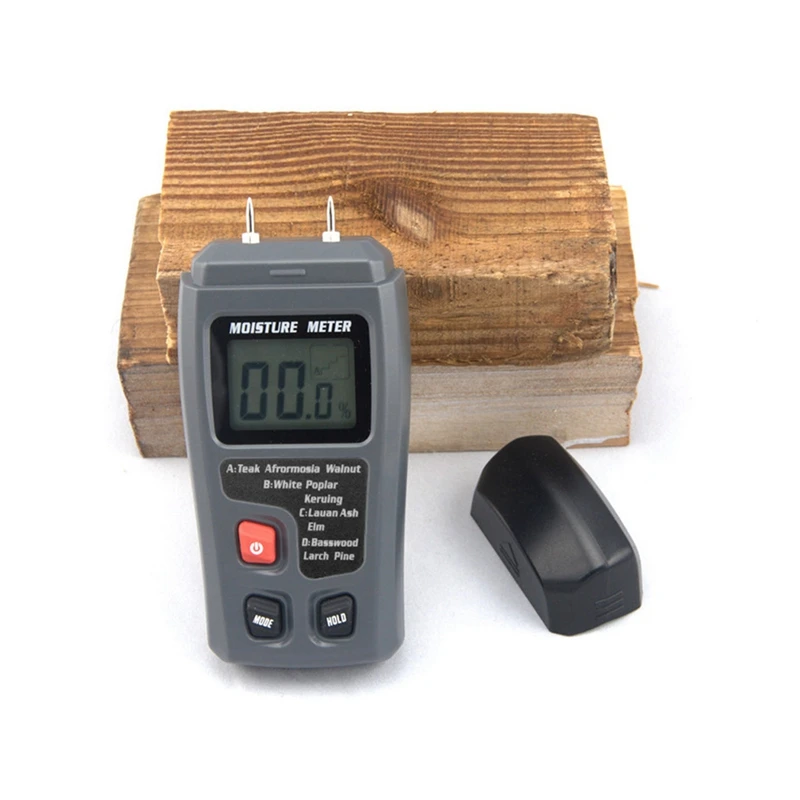 1 PCS EMT01 Moisture Meter Needle Type Wood Moisture Tester Moisture Content Tester Black