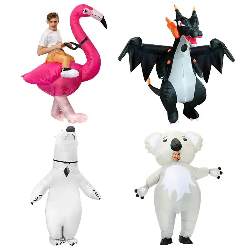2026 Halloween Anime Inflatable Dragon Flamingo Cosplay Costume Adult Men Role Playing Christmas Carnival Party Polar Bear SL500 view 6