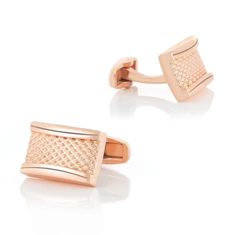 Rose Gold Color Men\'s Cufflinks Personality Fashion Party Business Banquet Formal French Cuff Links Gifts for Men