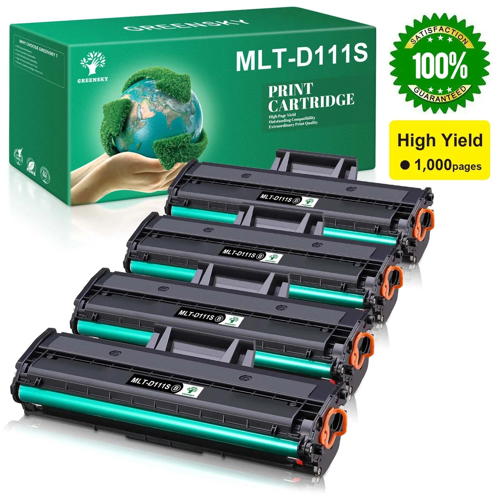 

4x MLT-D111S Compatible for Samsung 111S Xpress M2070FW M2020W Toner Cartridge