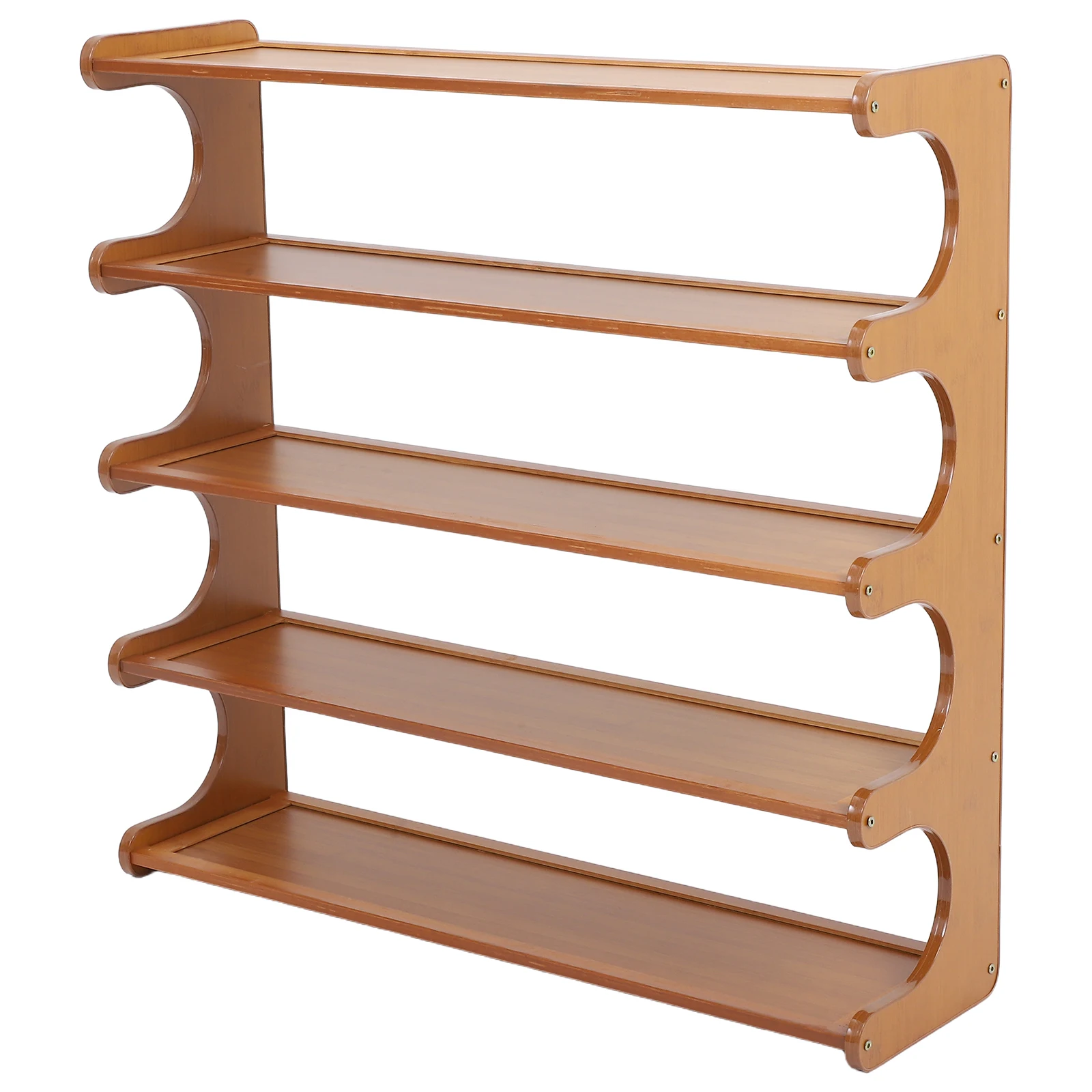 

1 Set Bamboo Shoe Rack 6 Tier Sneaker Organizer Entryway Cabinet Shelf For Men Women Kids Bedroom High Heels Sandals Boots