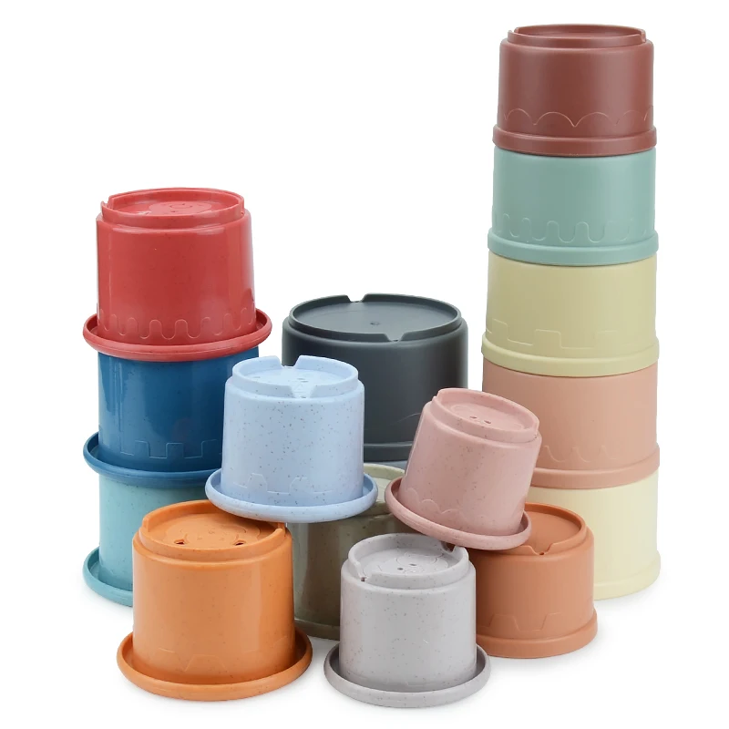 Stacking Cups for Toddlers 8 Pcs. Baby Stacking Toy for 6 Months and Up. Nesting Cups for Boys Girls 1 2 3 Years Old