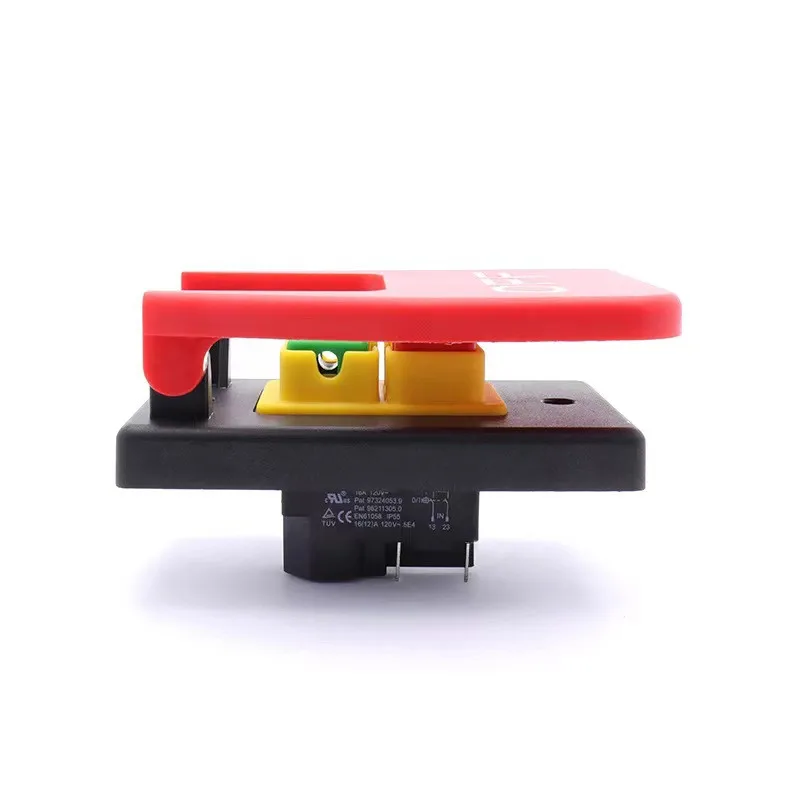 4 /5Pins Table Saws Electromagnetic Push Button Switches 16A AC250V Paddle Switch For Bench Drills/Grinders/Lat Replace KJD17B-