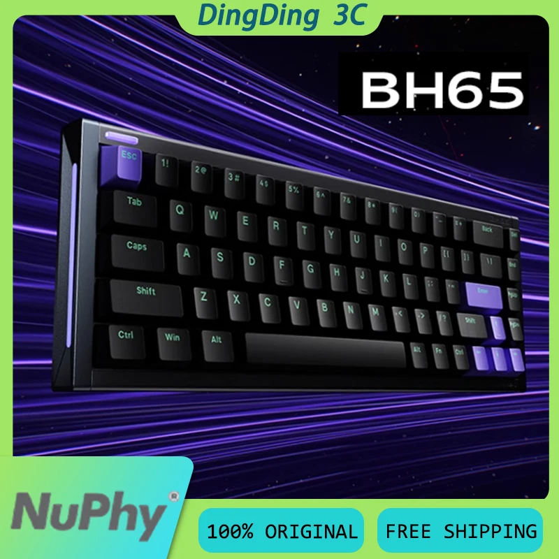 NuPhy BH65 clavier à interrupteur magnétique filaire tout en aluminium 8K taux de retour échange à chaud pilote Web RT 0.01mm clavier de jeu personnalisé