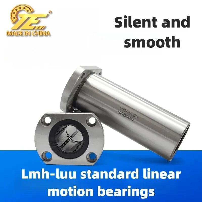 TE China high-end LMH6 8 12 13 16 25 30 LUU H type trimmed flange elongated linear motion bearing