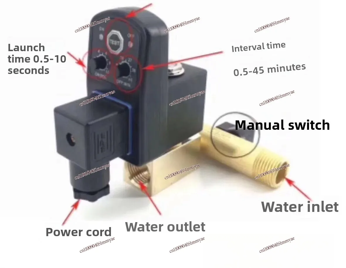 

Electronic Drain Valve Air Compressor Gas Storage Tank Cold Dryer RDP-A\ -B Timed Automatic Water Drain Solenoid Valve 4 Points