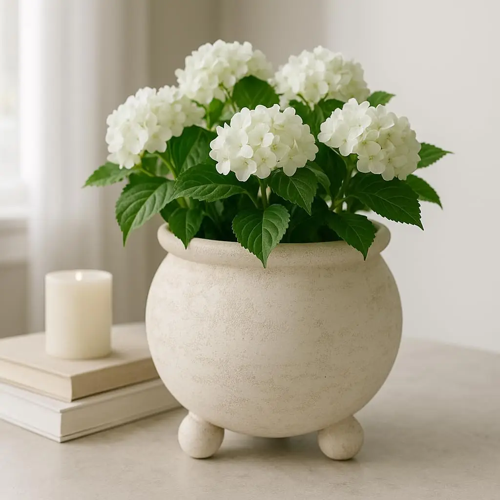 

Planters and Flower Pots for Home Decor – Round Pot for Indoor and Outdoor Use – Plant Stand with Ball Feet Design Tha