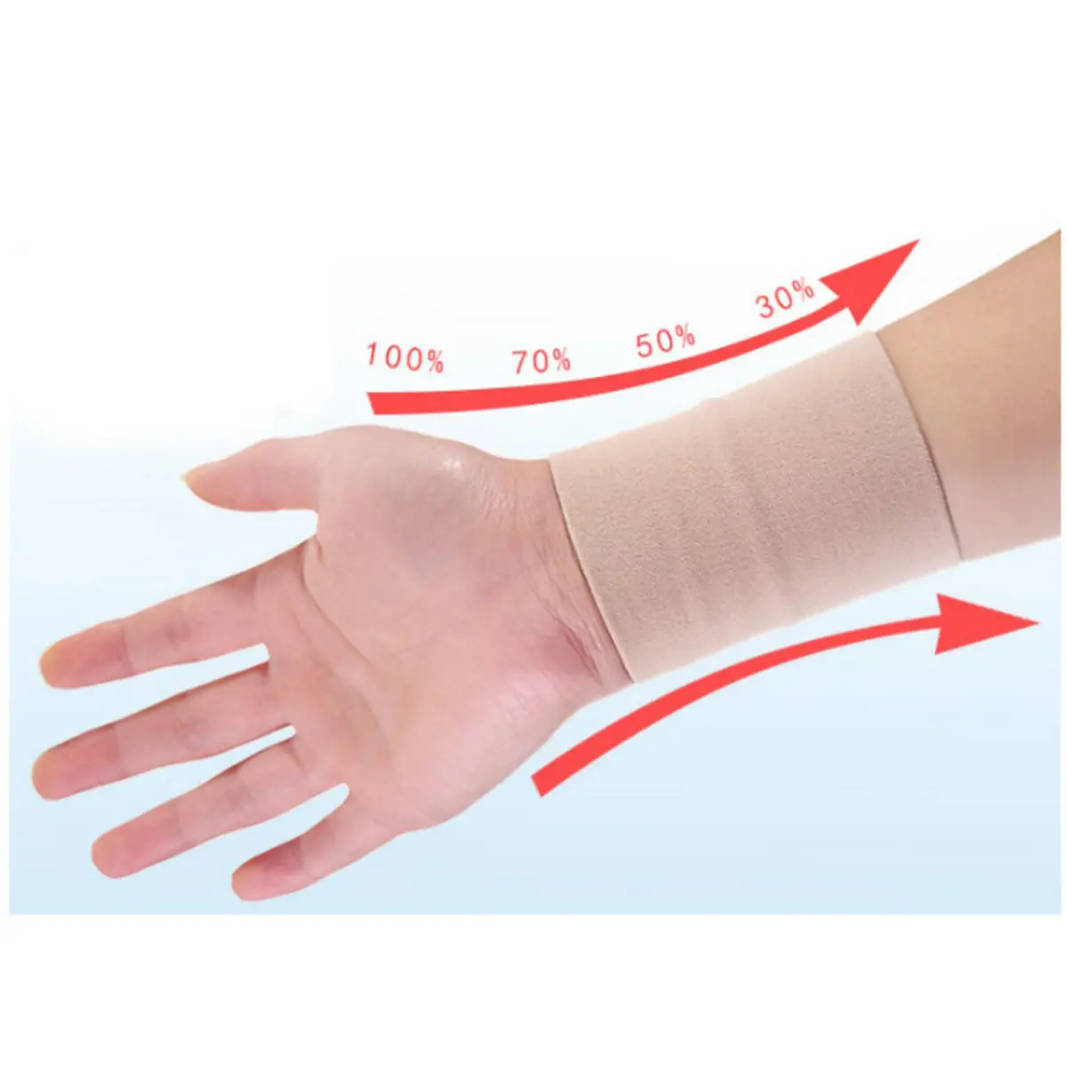2Pcs Wrist Brace Breathable Lightweight Support Wrap Injury Protector Wrist Bands Beige Size Xxl for Sports Recovery