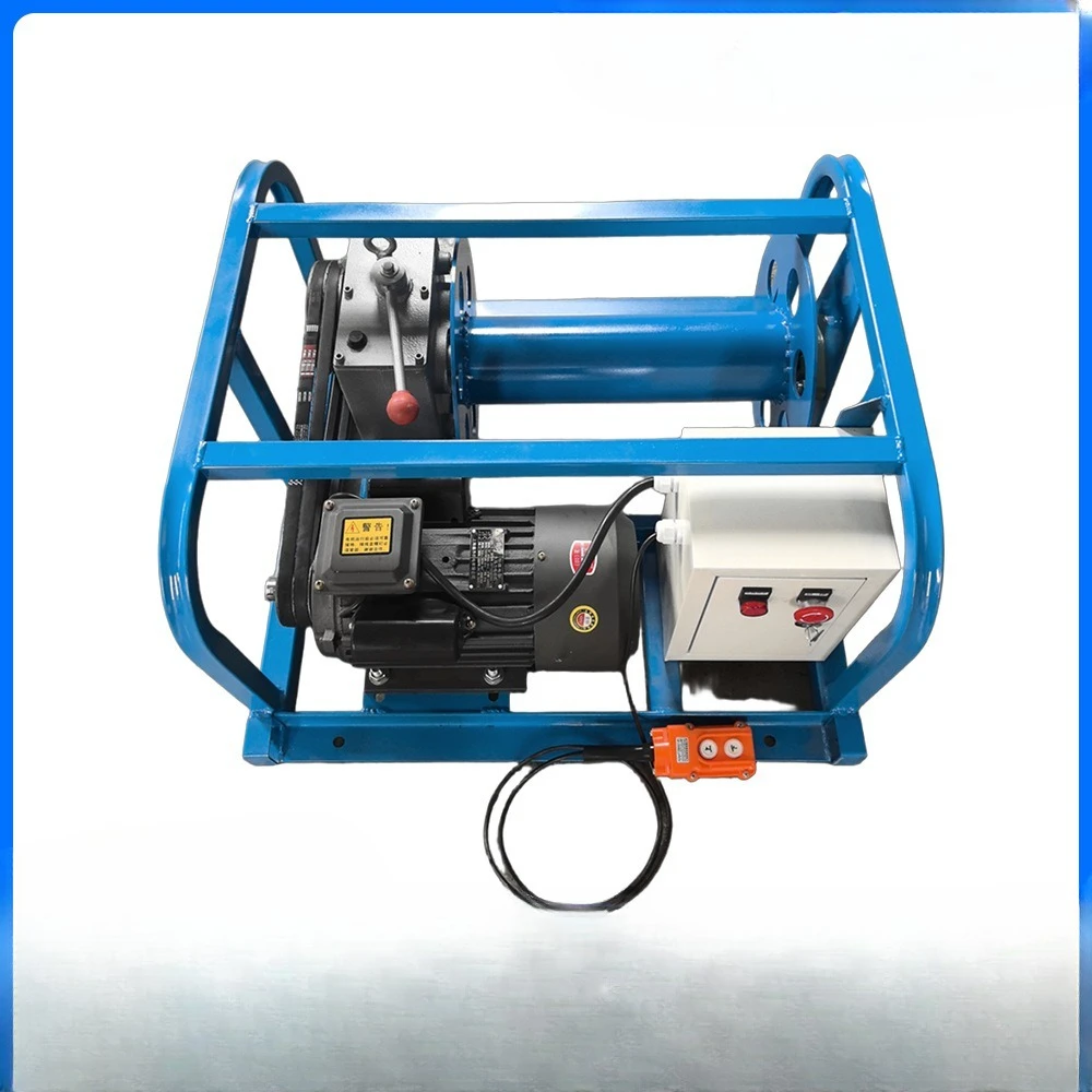 Rope drawing machine for construction of manure belt, rope drawing machine for construction of stainless steel manure belt