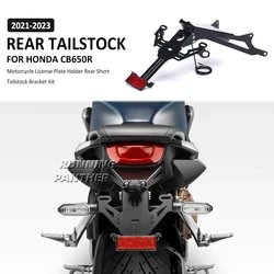 NEW Motorcycle Rear Short Tail Stock License Plate Holder Tailstock Bracket Kit For Honda CB650R CB 650 R CB 650R 2021 2022 2023