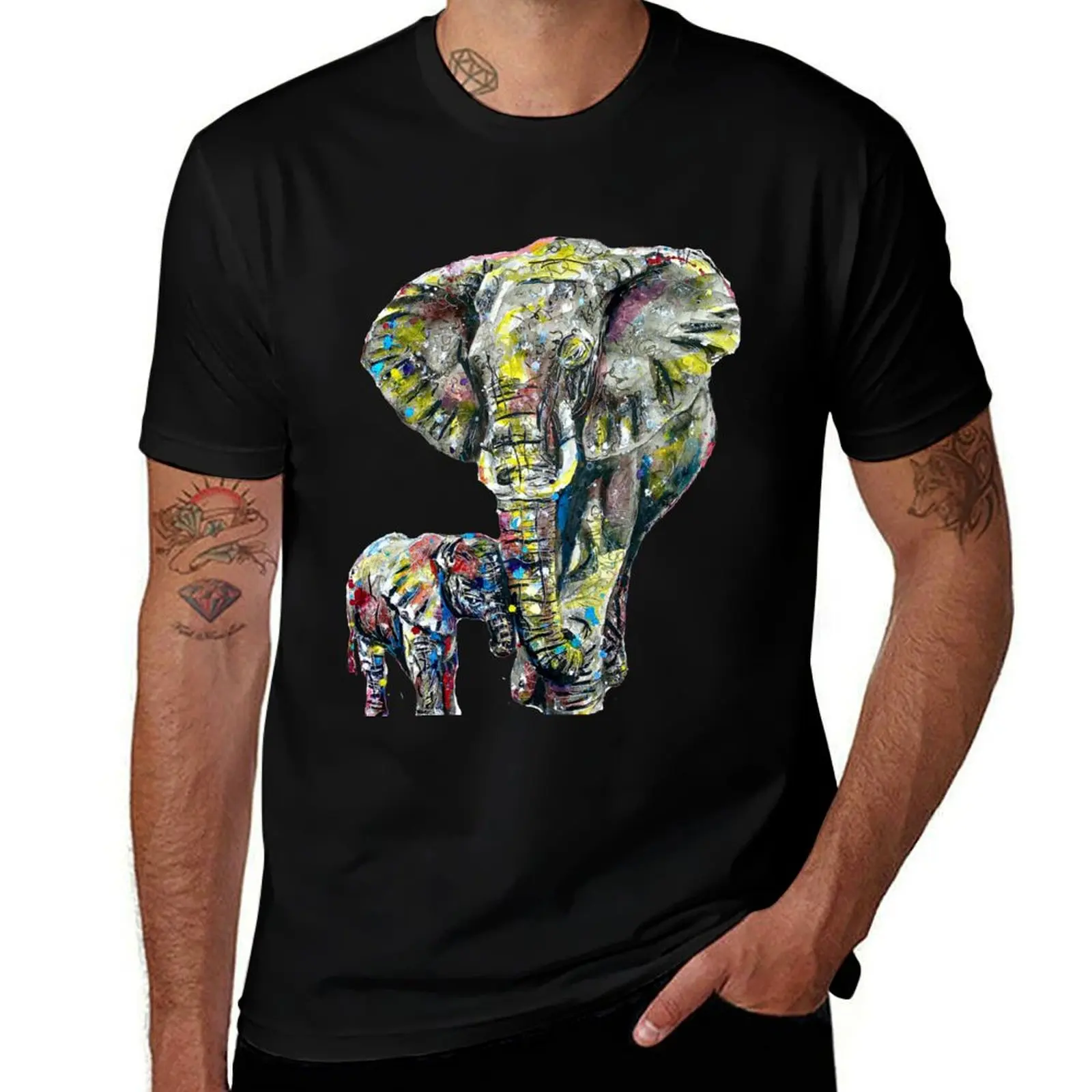 Inkopolis Elephants T-Shirt Dry Fit Running Short Sleeve Top
