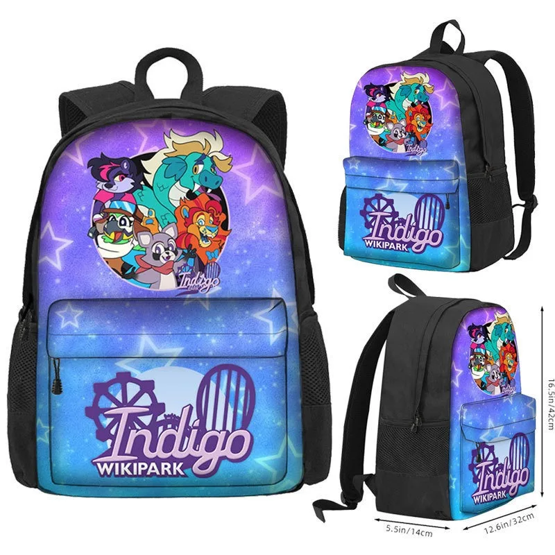 

Game Indigo Park Kids Cartoon Backpack Creative Cute Student Fashion Printed Large Capacity Shoulder Bag School Supplies Gifts