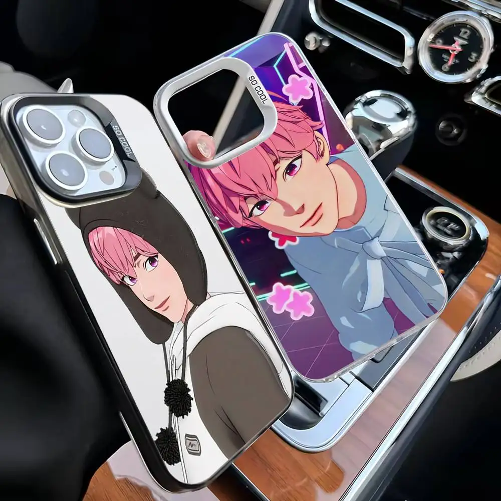 

Kpop P-PLAVE Bamby Phone Case For iPhone17,16,15,14,13,12,11 Plus,Pro Max Black Matte Shockproof Cover