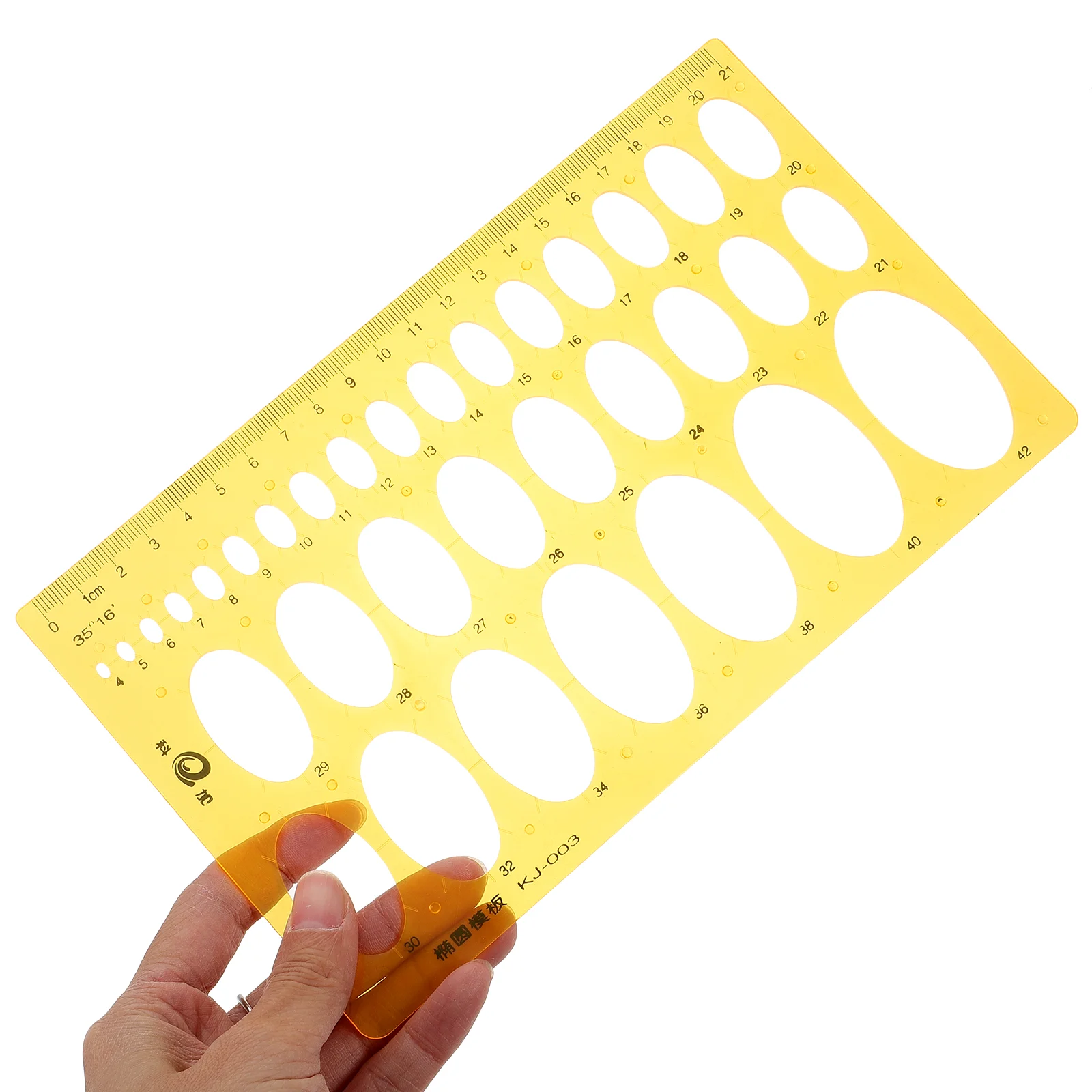 Ellipse Draft Rulers Plastic Drawings Templates Measuring Geometric Rulers for School Office (Orange)