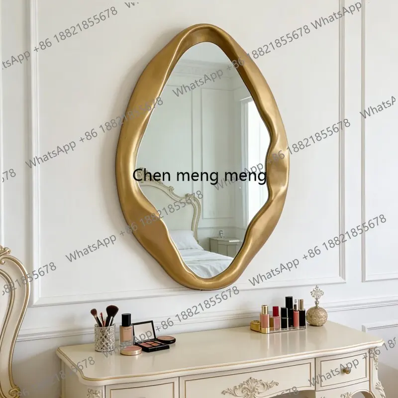 a50 Nordic cream style smart bathroom mirror special-shaped wall-mounted anti-fog makeup mirror homestay design