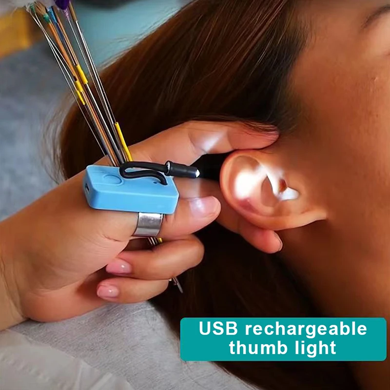 Ear Picking Tool Rechargeable Thumb Lamp Three-level Wax Removing Light For Practical Cleaning Ear Light Pick Thumb Supplies