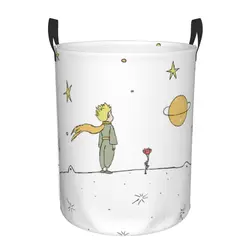 Custom Classic Fiction The Little Prince Laundry Basket France Fairy Tale Toy Clothes Hamper Storage Bin for Kids Nursery