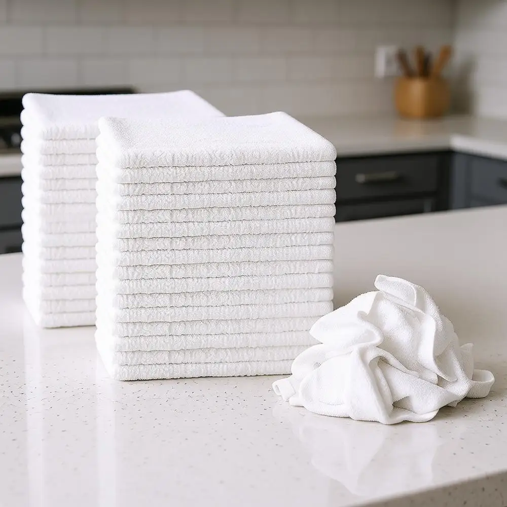 

Многофункциональное полотенце из 100% хлопка, 10 фунтов, белое, 12x12 дюймов, супервпитывающее и без ворса