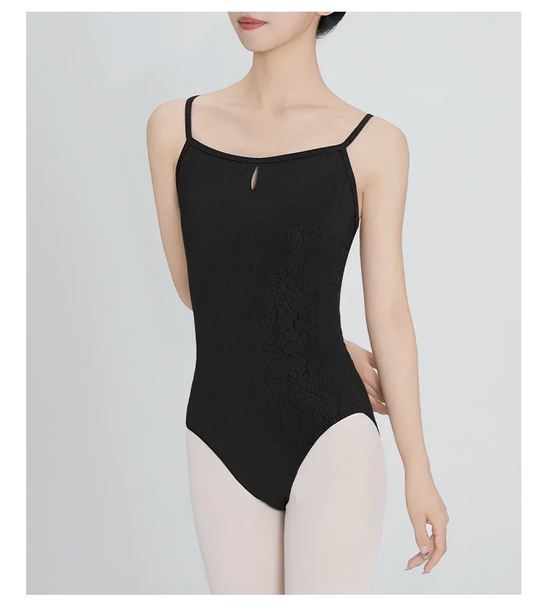 Ballett-Trikot für Damen, Tanz-Ganzanzug für Erwachsene, Gymnastik-Unterhemd, Body für Ballett, Yoga, Aerobic-Übungen – Detail 8