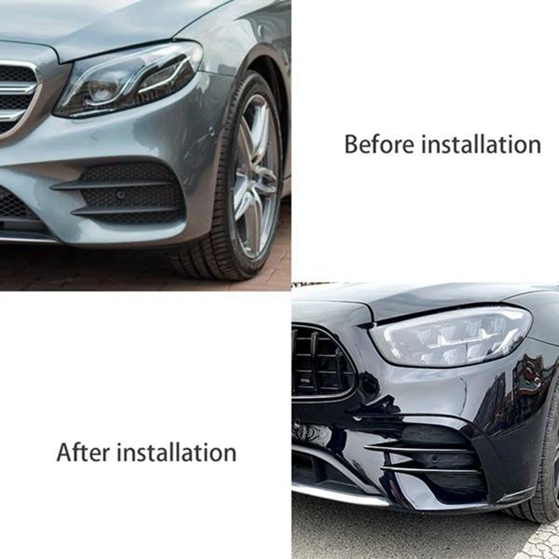 Front Bumper Wind Blade+Wraparound Front Wind Blade Modification Bumper Grille Trim Car For Chic E Class W213 E53 2021+