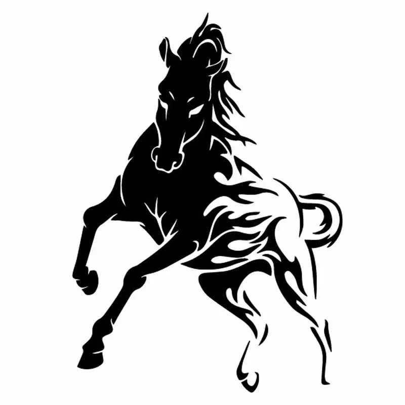 

Cartoon Horse Waterproof and Sunscreen Vinyl Decor Car Sticker Window Decal JDM Drift Black/Silver for BMW Stickers,12cm*17CM
