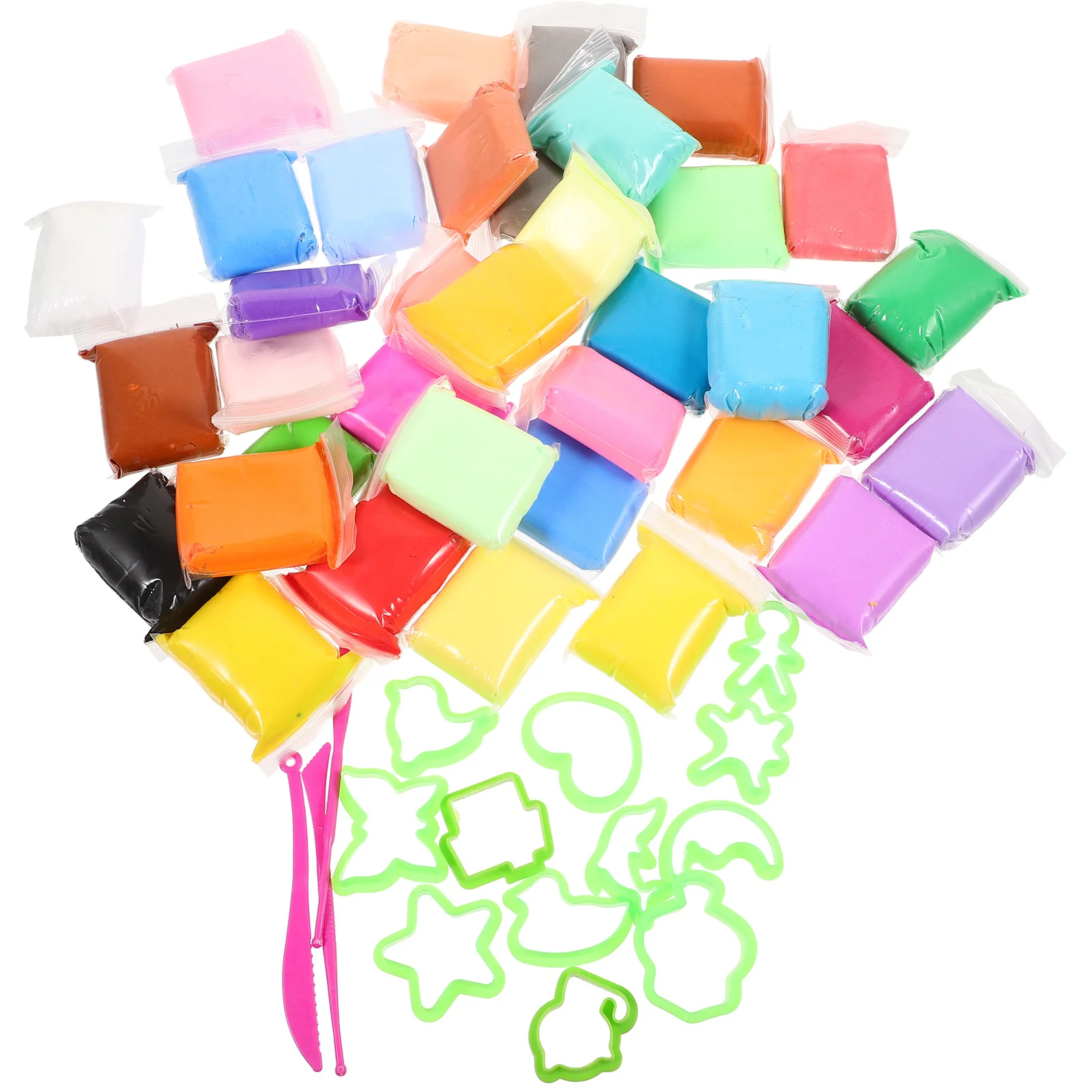 1 conjunto 1 conjunto adolescente diy artesanato kit colorido polímero ar seco modelagem argila para adultos crianças artesanato escultura ferramentas argila leve