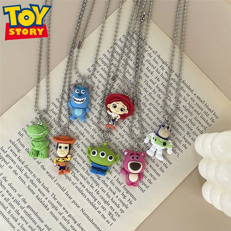 

7pcs New Style Cute Toy Story Woody Bass Lightyear Necklace Winter Sweater Hoodie Chain Cartoon Men's Women's Accessories Gifts