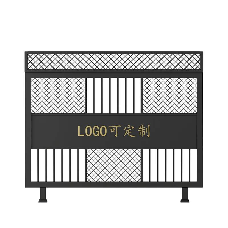 

Light luxury simple stainless steel screen low partition bar restaurant tea house private room new Chinese fence wrought