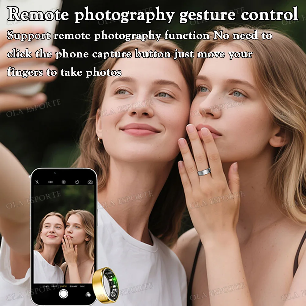 Smart Ring Motion Tracking IP68 Waterproof Smartring Heart Rate Blood Oxygen Sleep Monitor Sports Rings Men Women Holiday Gifts