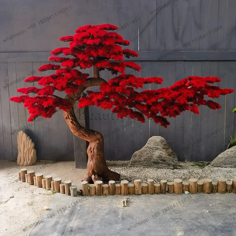 

Simulation Red Pine Chinese Style Root Carving Wood Beauty Pine Tree Exhibition